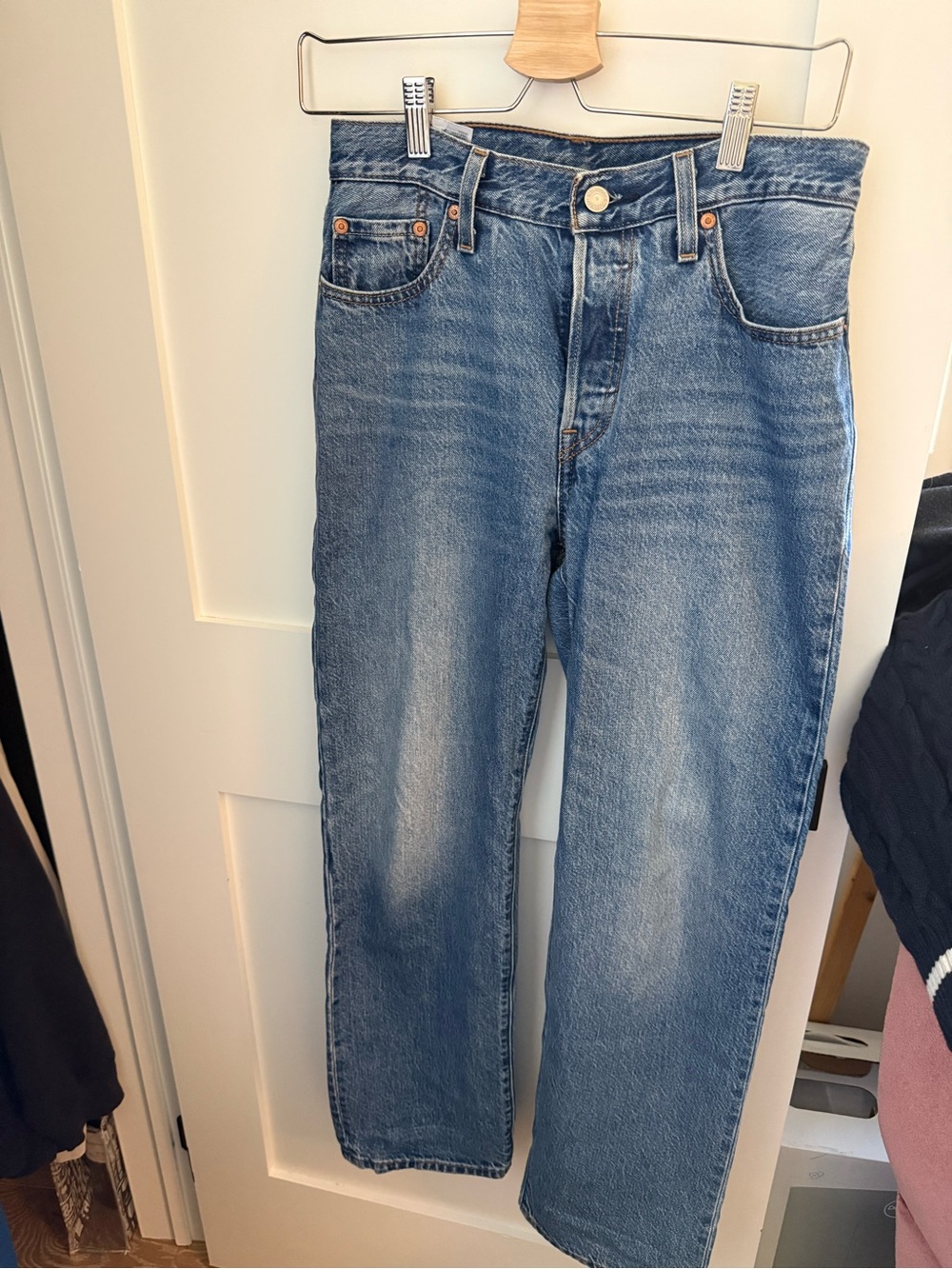 Levi's Straight-Leg Denim Jeans in Faded Blue